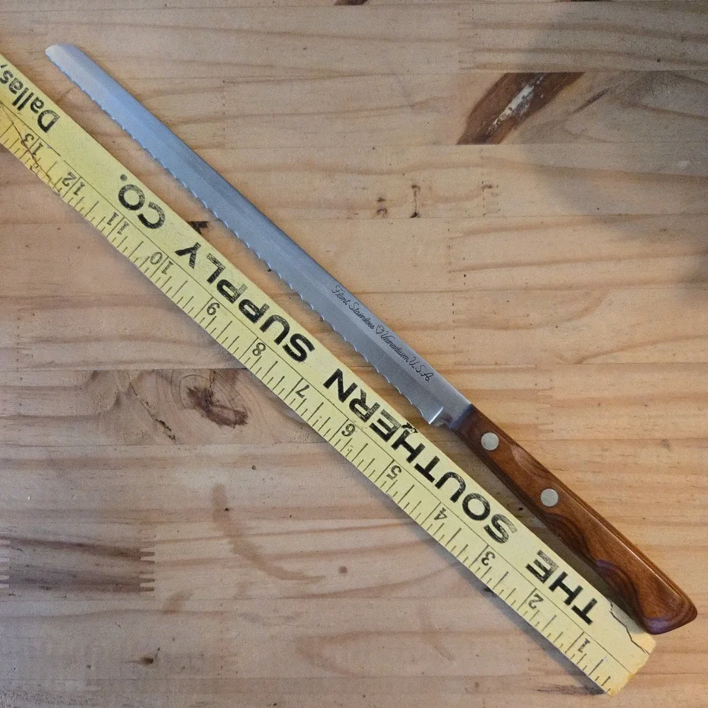 VTG Flint Stainless Vanadium Serrated Bread Knife 14
